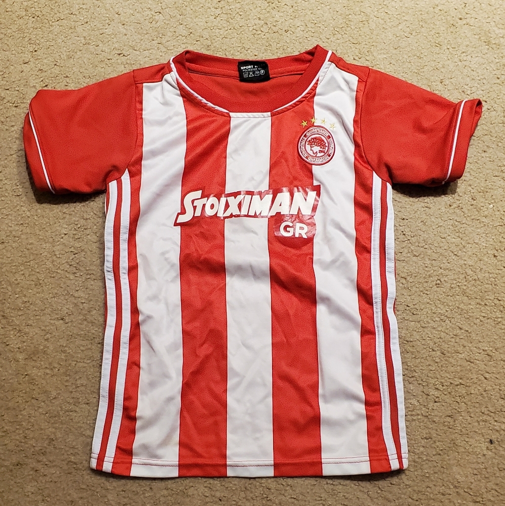 Kids Red and White Soccer Jersey